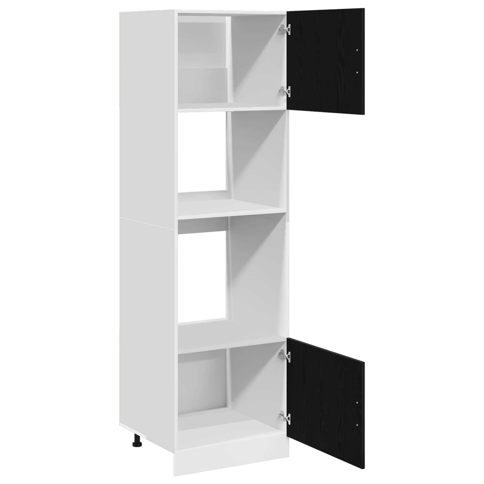 vidaXL Szafka wisząca z półką Czarny Dąb 60 x 57 x 207 cm
