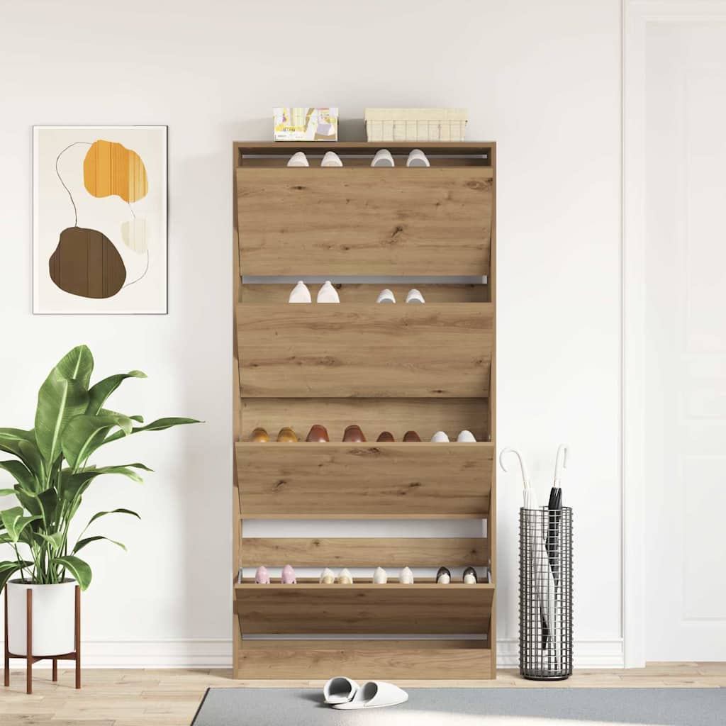 vidaXL Szafka na buty 80 x 21 x 163,5 cm Drewno inżynieryjne