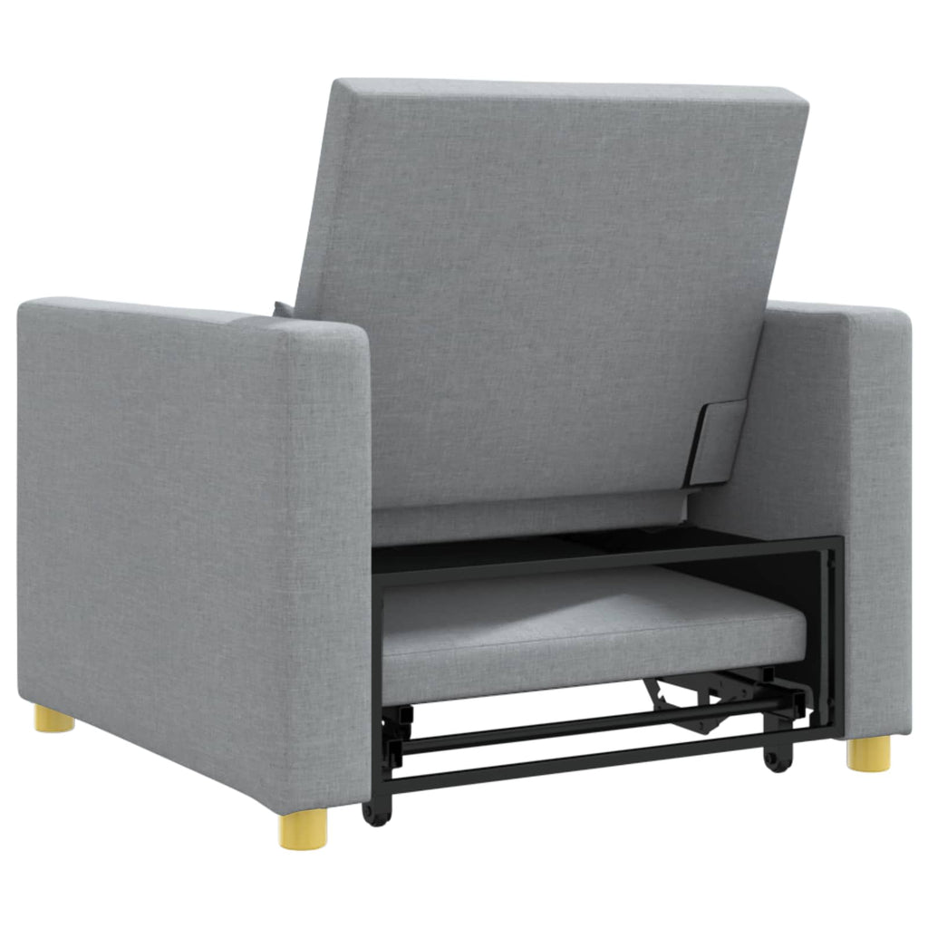 vidaXL Rozkładana sofa jednoosobowa Jasnoszary 90 x 165 x 87 cm