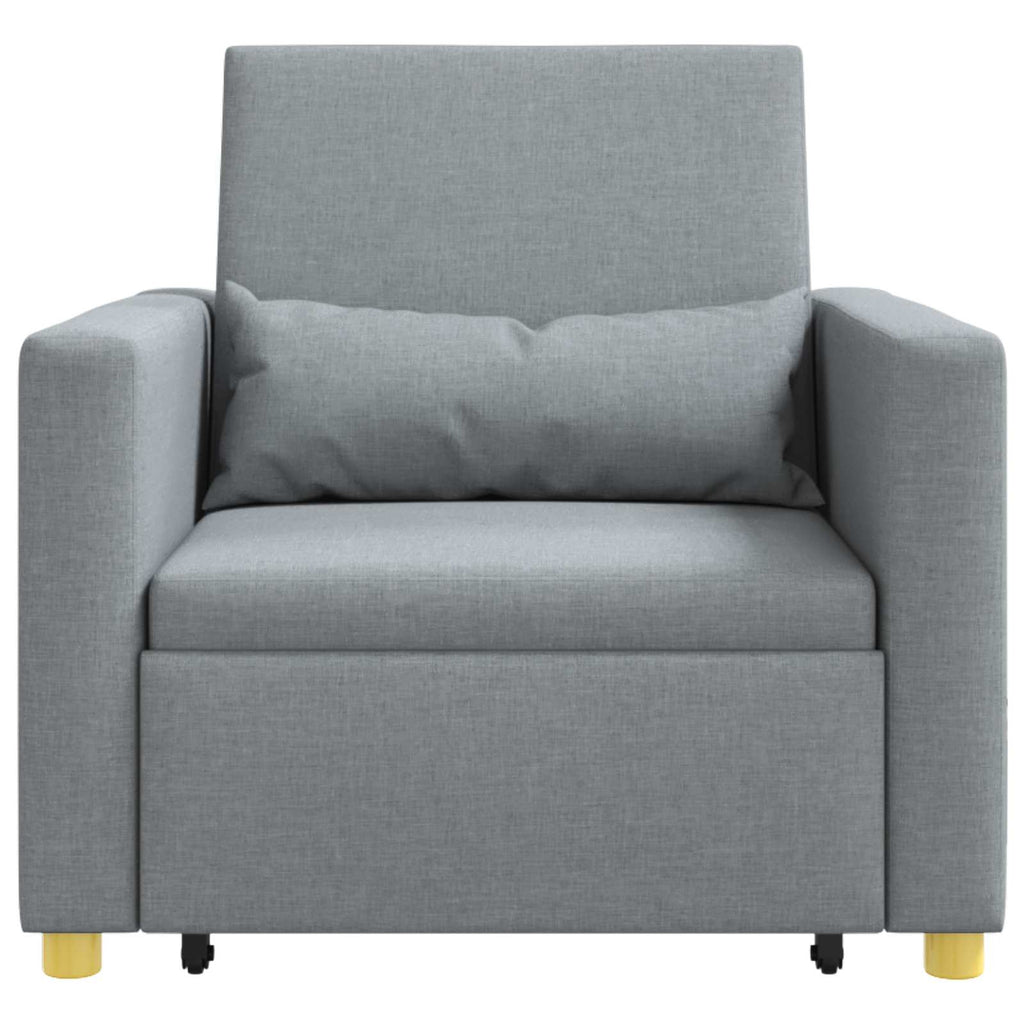vidaXL Rozkładana sofa jednoosobowa Jasnoszary 90 x 165 x 87 cm