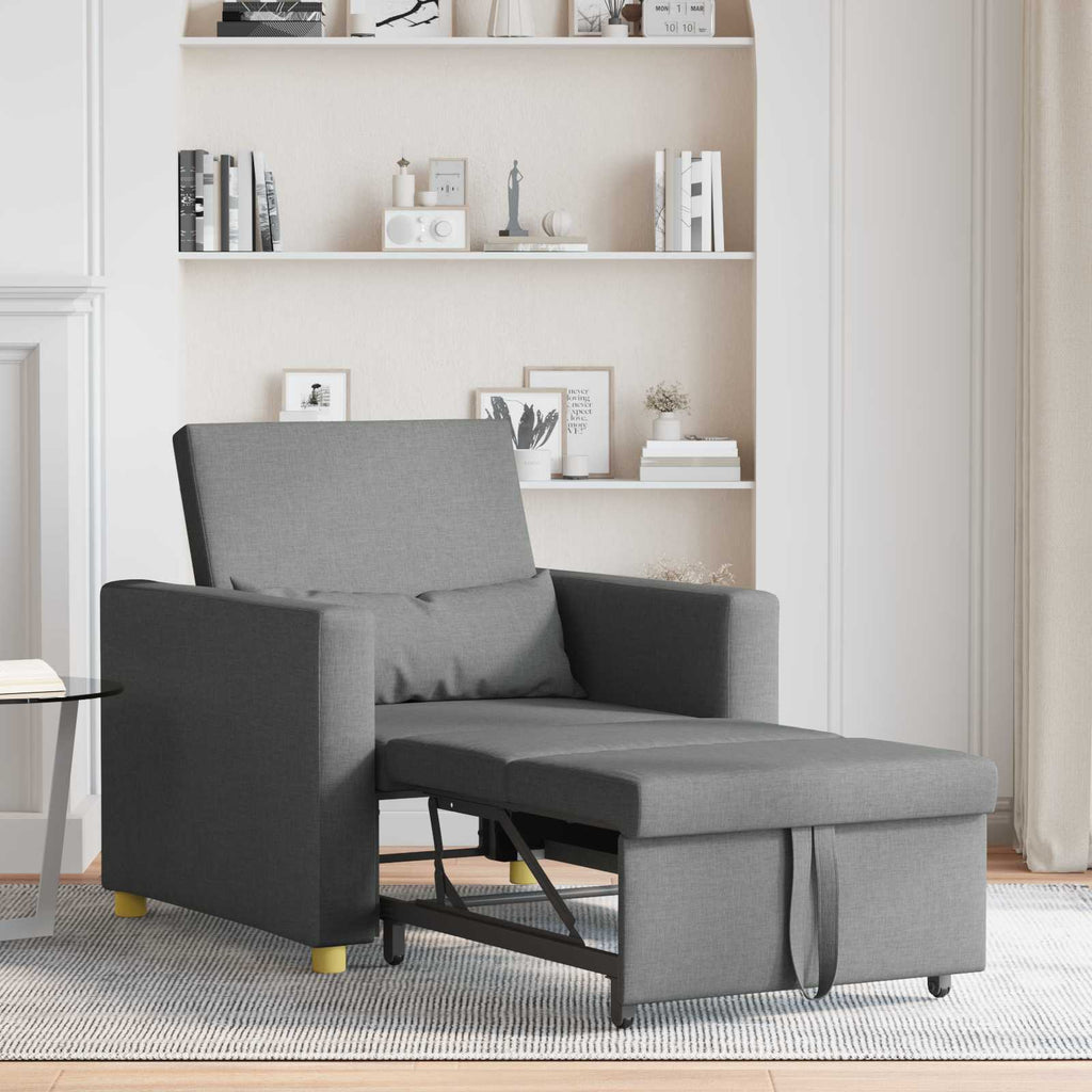 vidaXL Rozkładana sofa jednoosobowa ciemno szary 90 x 165 x 87 cm