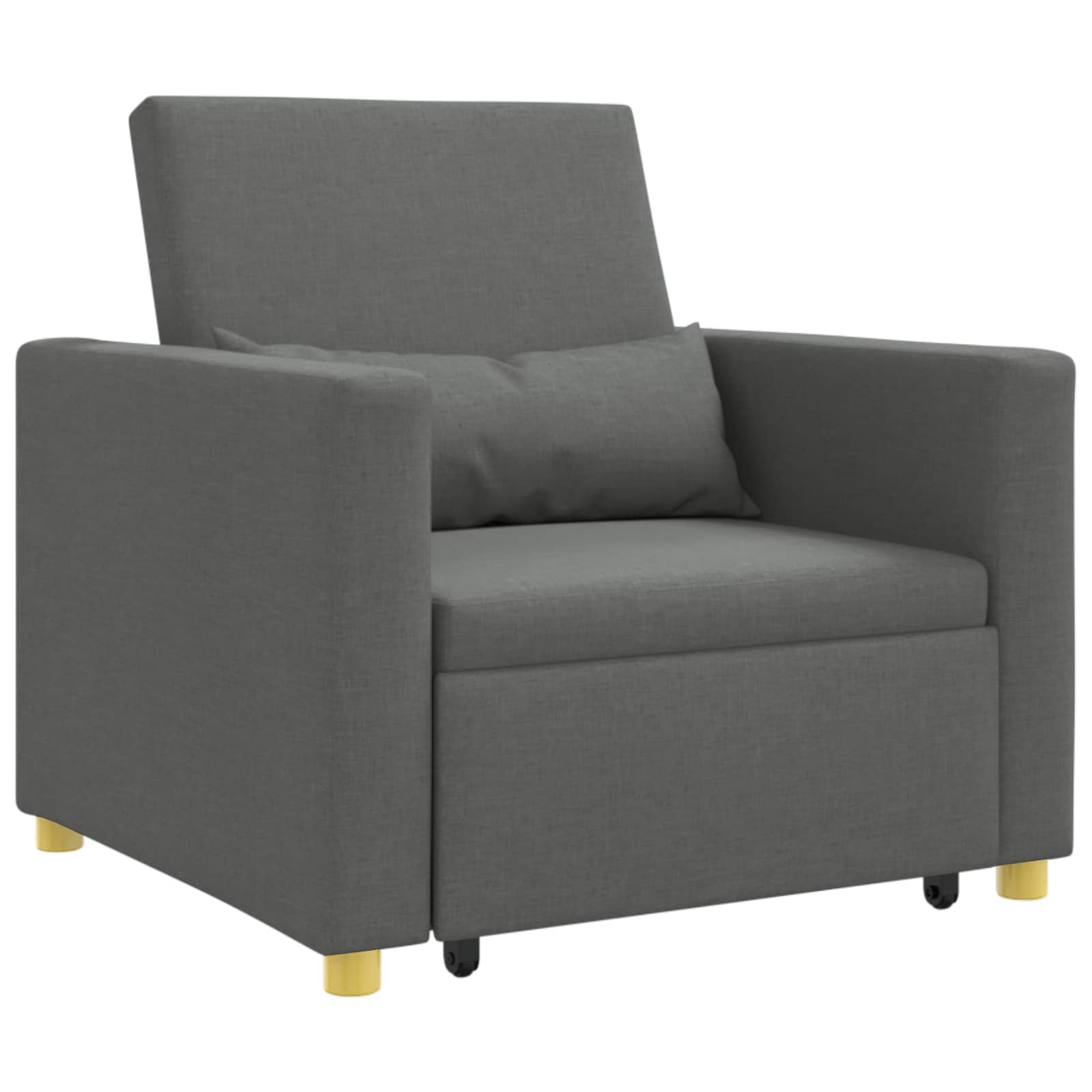 vidaXL Rozkładana sofa jednoosobowa ciemno szary 90 x 165 x 87 cm