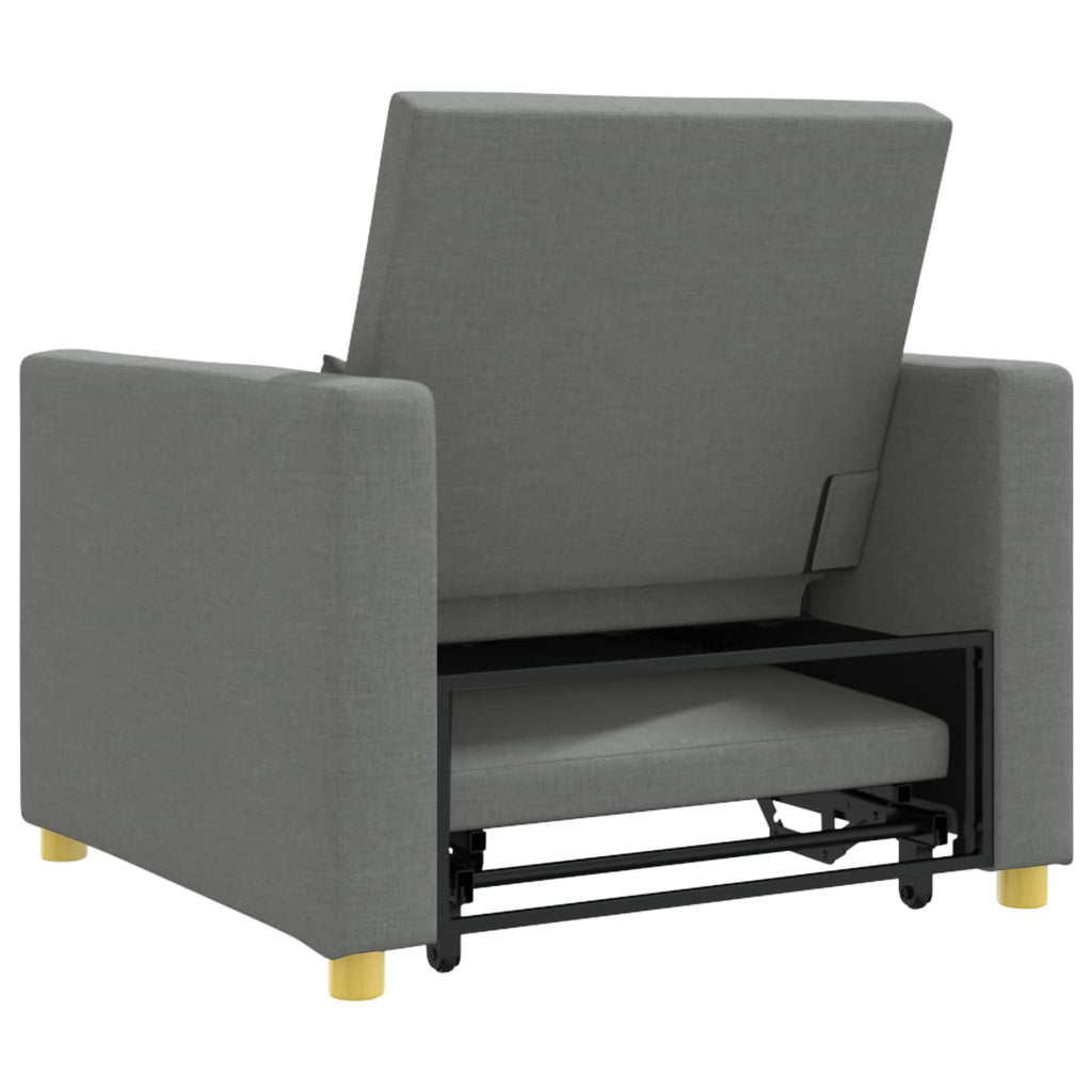 vidaXL Rozkładana sofa jednoosobowa ciemno szary 90 x 165 x 87 cm