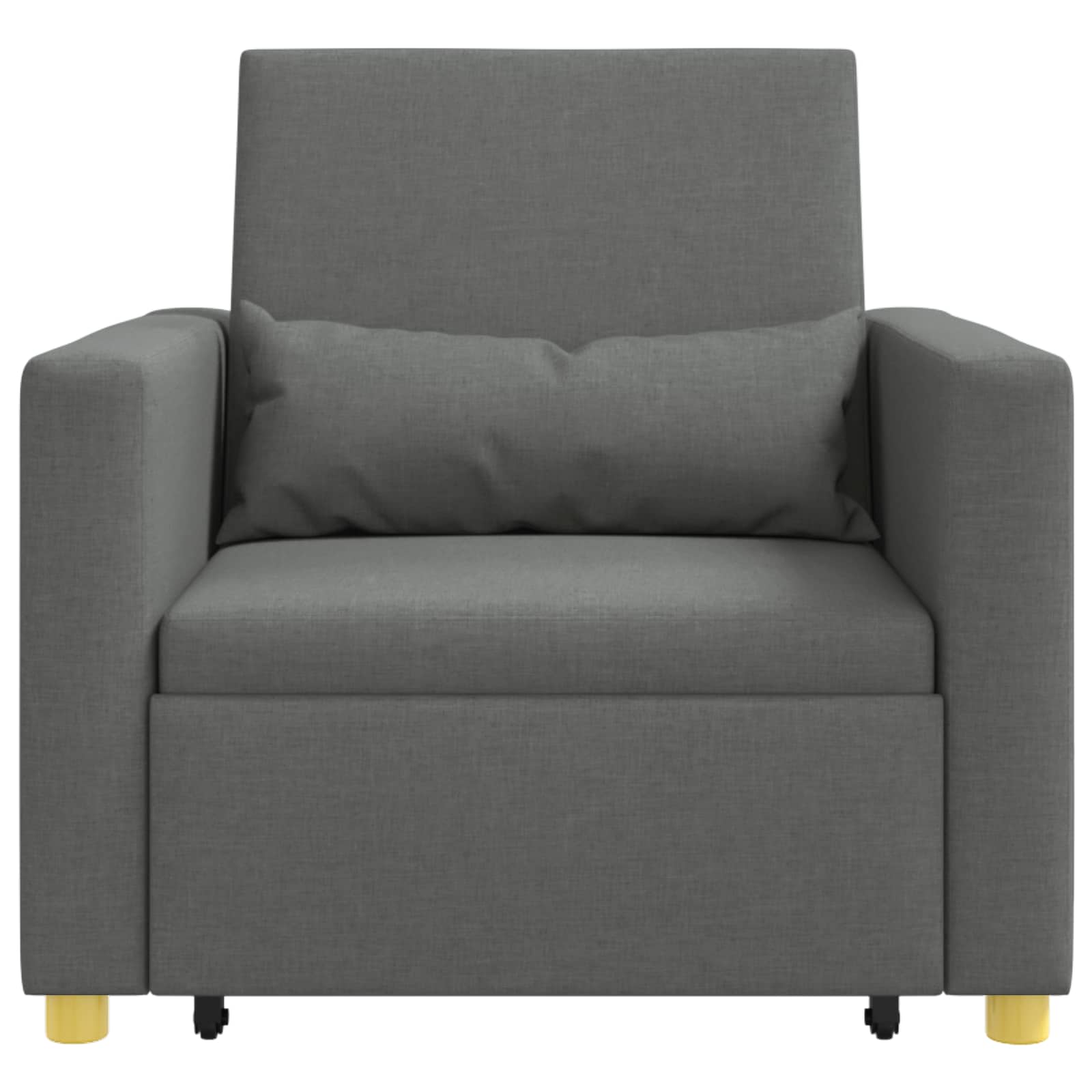 vidaXL Rozkładana sofa jednoosobowa ciemno szary 90 x 165 x 87 cm