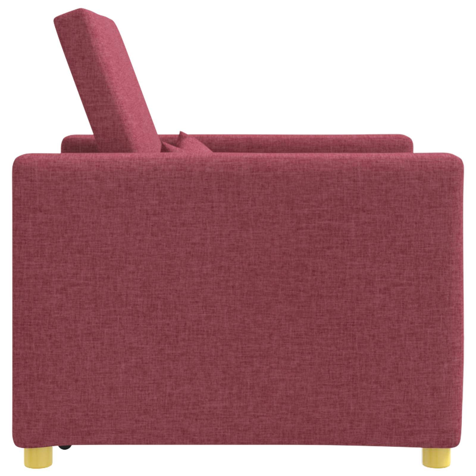 vidaXL Rozkładana sofa jednoosobowa czerwone wino 90 x 165 x 87 cm