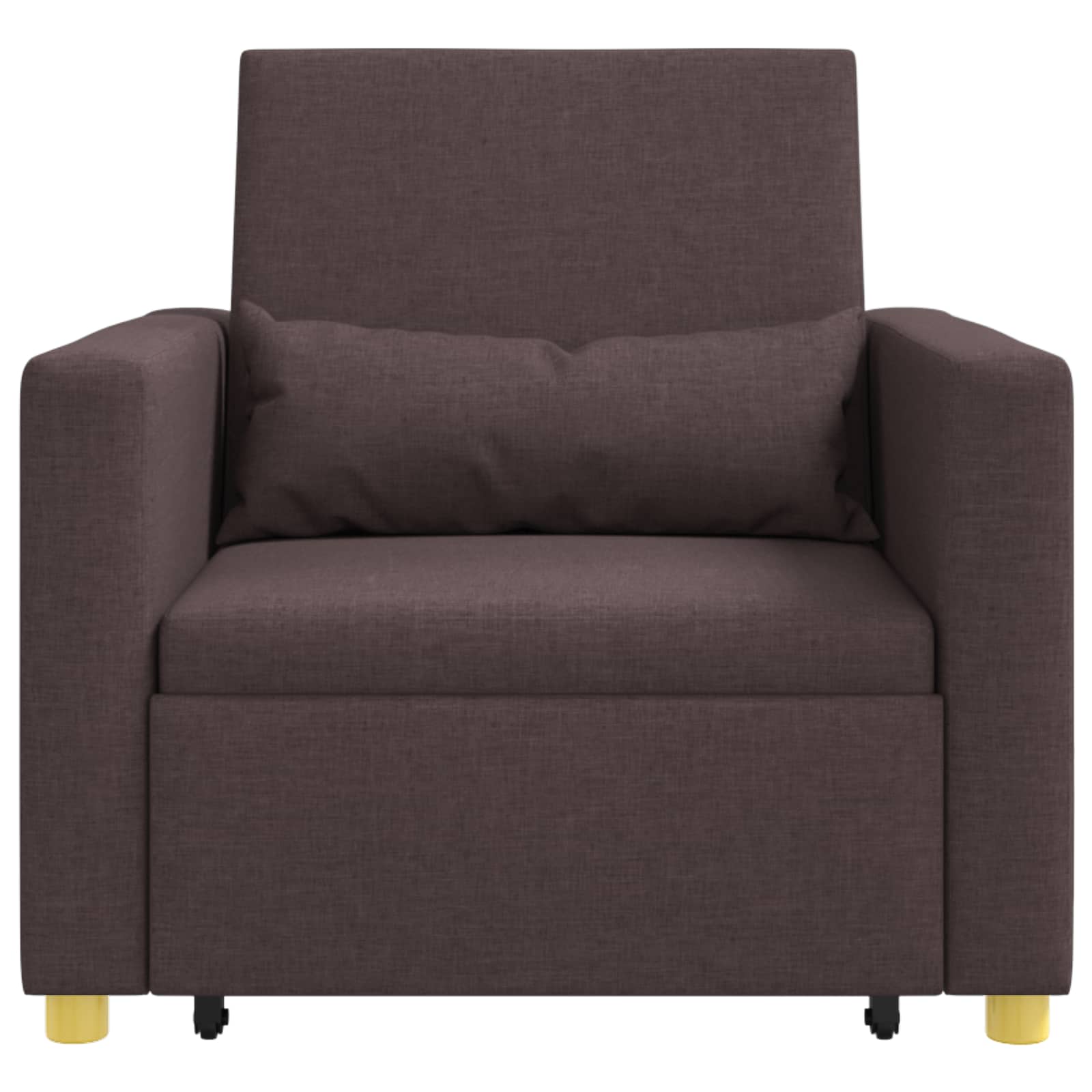 vidaXL Rozkładana sofa jednoosobowa ciemnobrązowy 90 x 165 x 87 cm