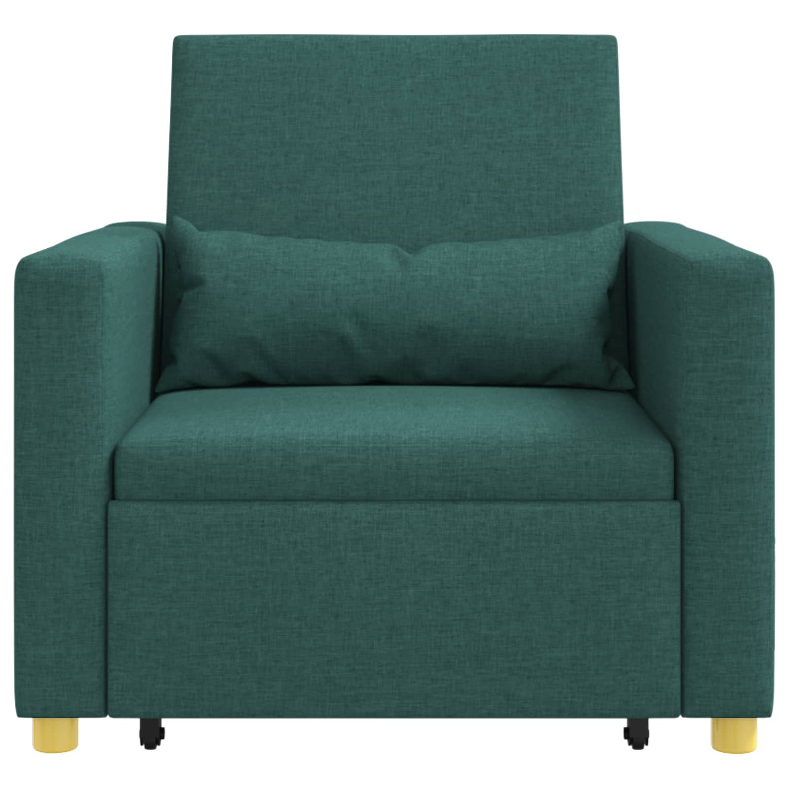 vidaXL Rozkładana sofa jednoosobowa Ciemnozielony 90 x 165 x 87 cm