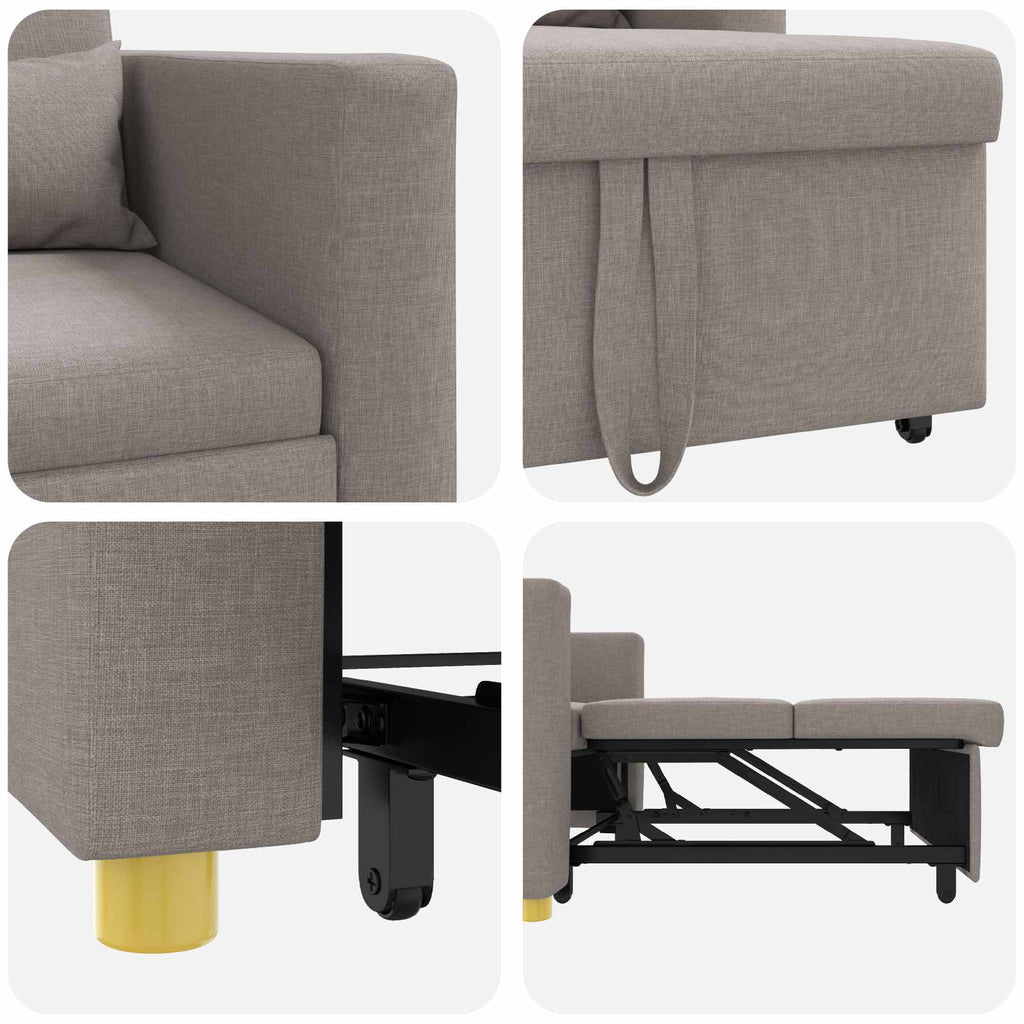 vidaXL Rozkładana sofa jednoosobowa Ciemnoszary 90 x 165 x 87 cm