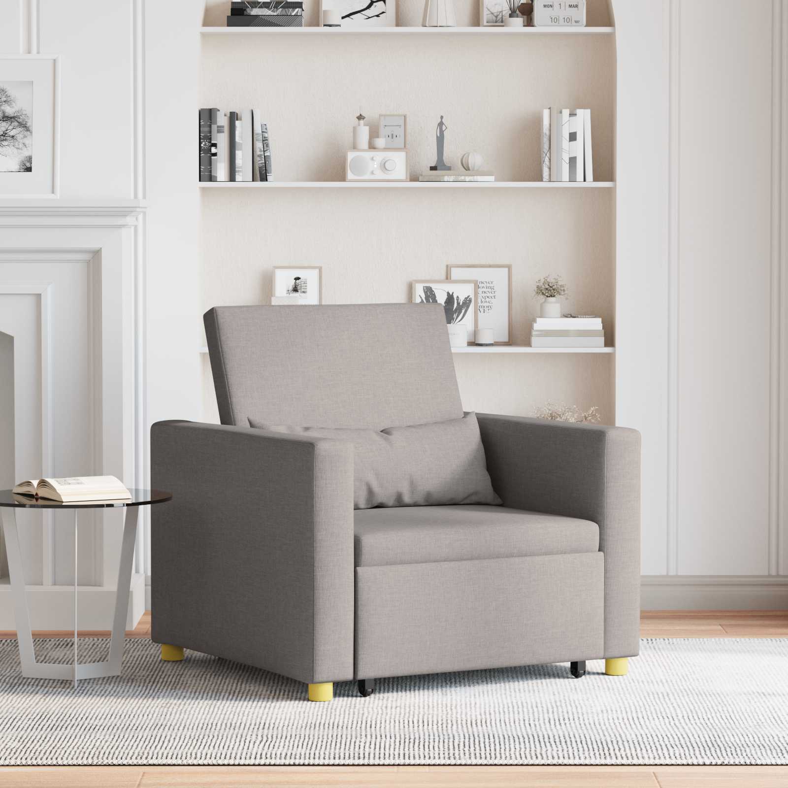 vidaXL Rozkładana sofa jednoosobowa Ciemnoszary 90 x 165 x 87 cm
