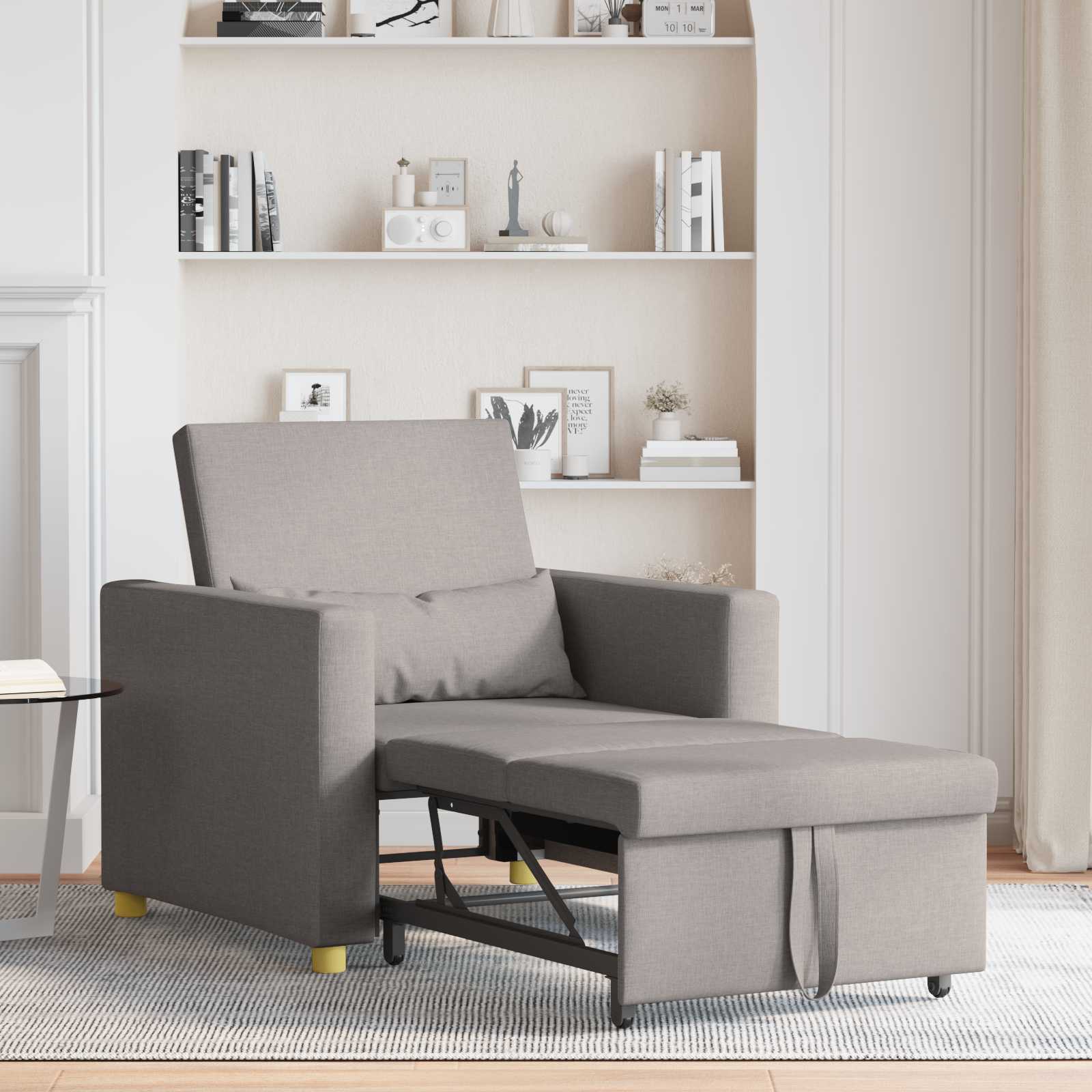vidaXL Rozkładana sofa jednoosobowa Ciemnoszary 90 x 165 x 87 cm