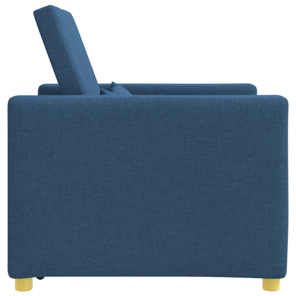 vidaXL Rozkładana sofa jednoosobowa Niebieski 90 x 165 x 87 cm tkanina