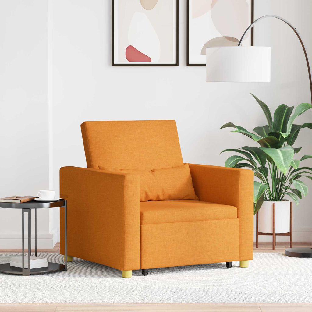 vidaXL Rozkładana sofa jednoosobowa Ciemny żółty 90 x 165 x 87 cm