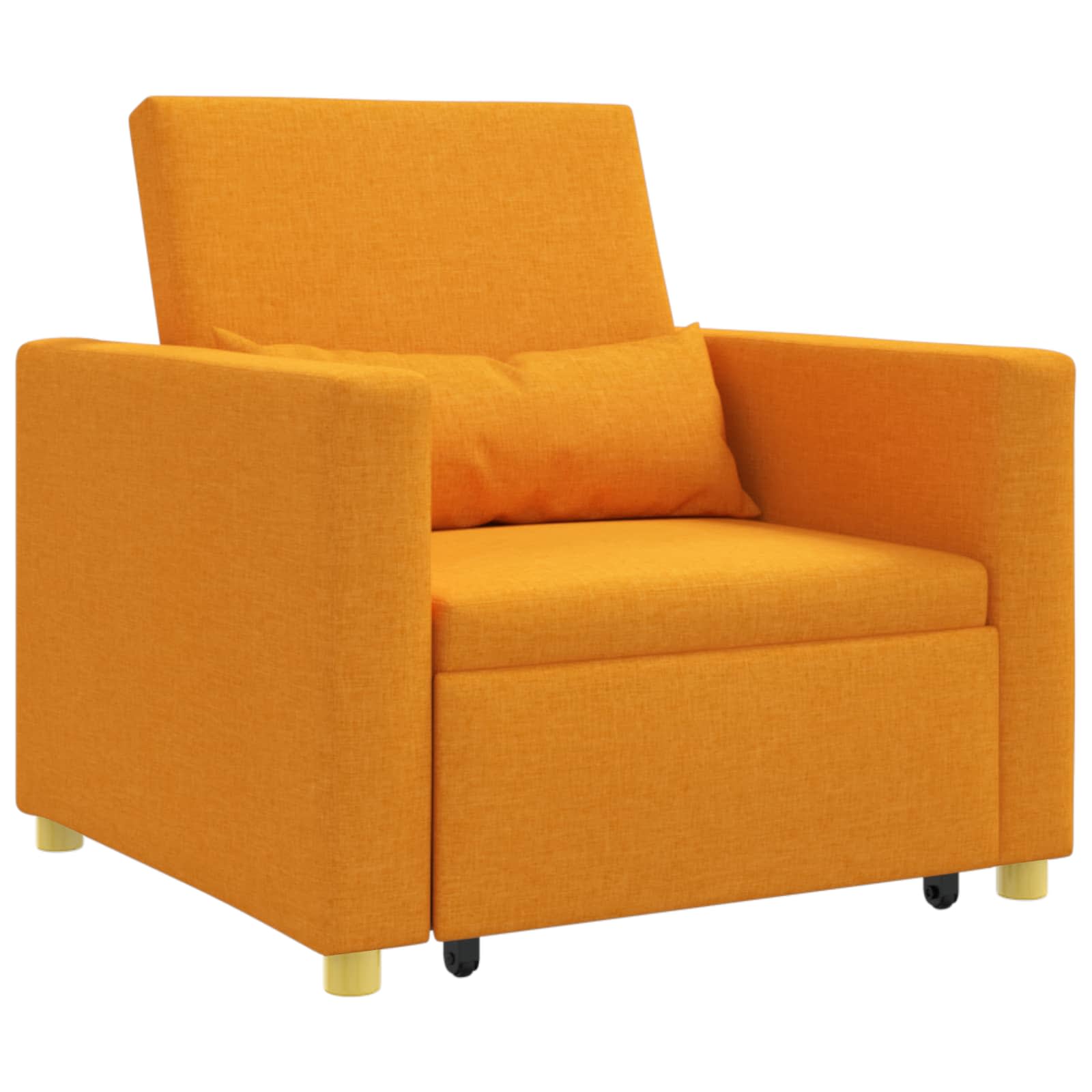 vidaXL Rozkładana sofa jednoosobowa Ciemny żółty 90 x 165 x 87 cm