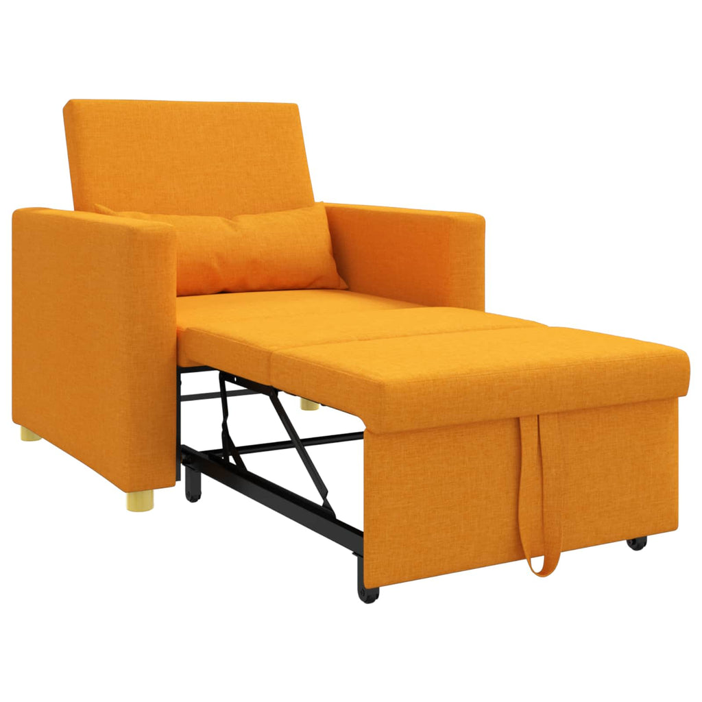 vidaXL Rozkładana sofa jednoosobowa Ciemny żółty 90 x 165 x 87 cm