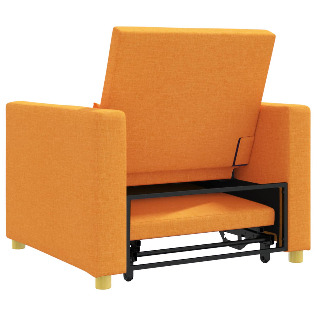 vidaXL Rozkładana sofa jednoosobowa Ciemny żółty 90 x 165 x 87 cm