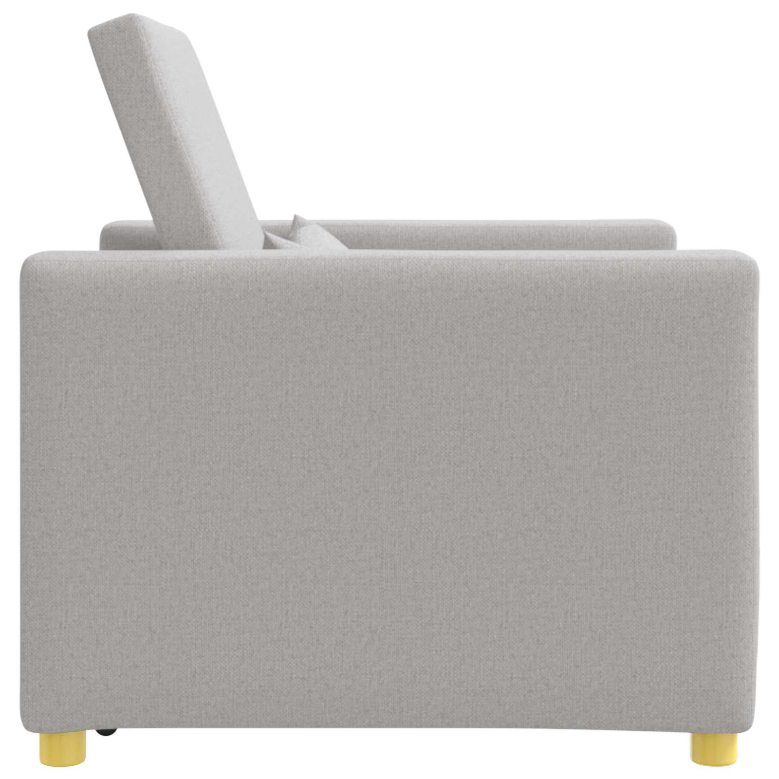 vidaXL Rozkładana sofa jednoosobowa z kółkami Szary chmura tkanina