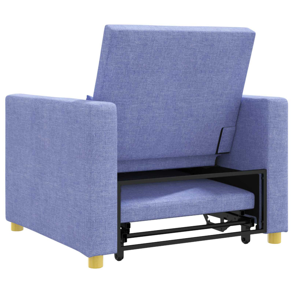 vidaXL Rozkładana sofa jednoosobowa Niebieski Dżins 90 x 165 x 87 cm