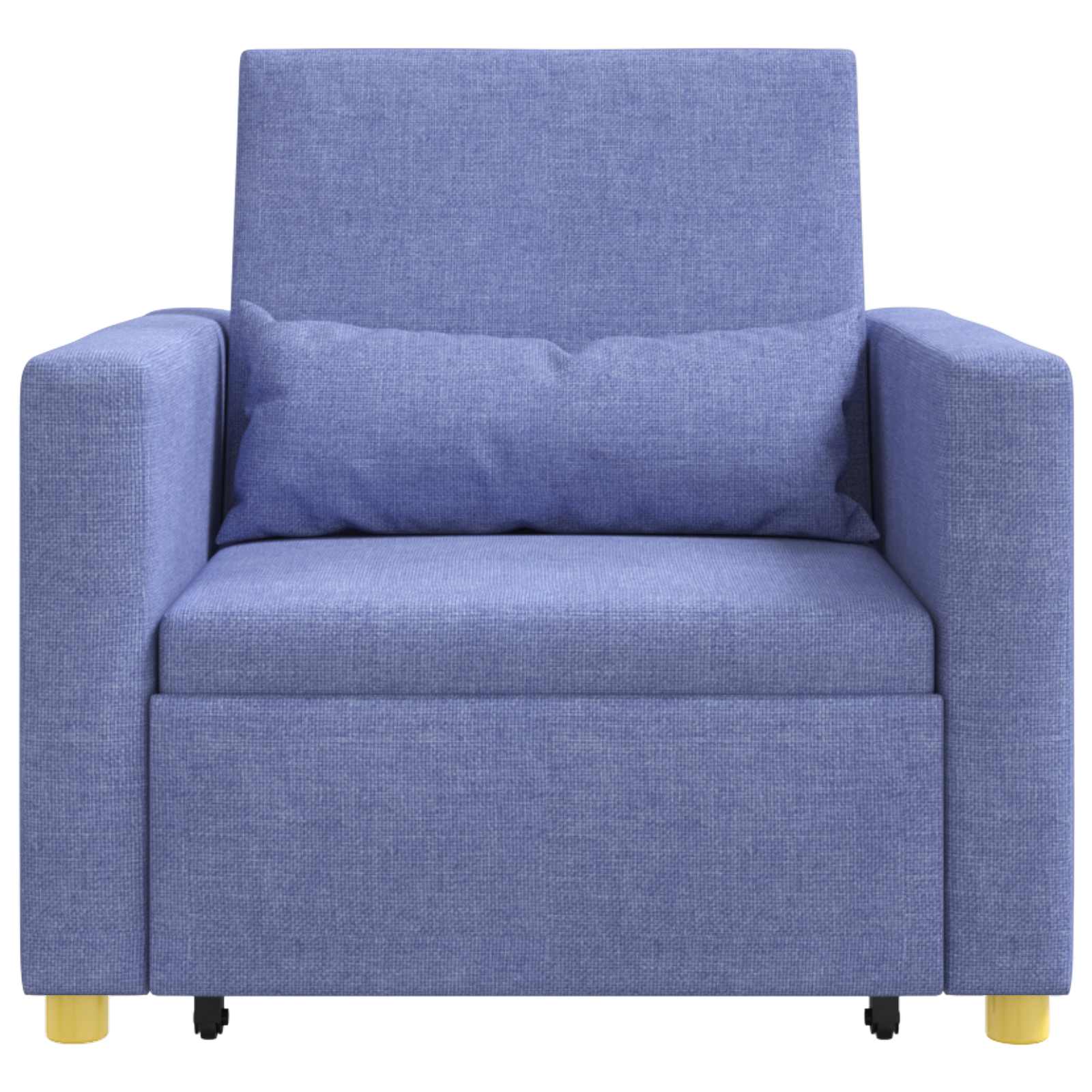 vidaXL Rozkładana sofa jednoosobowa Niebieski Dżins 90 x 165 x 87 cm