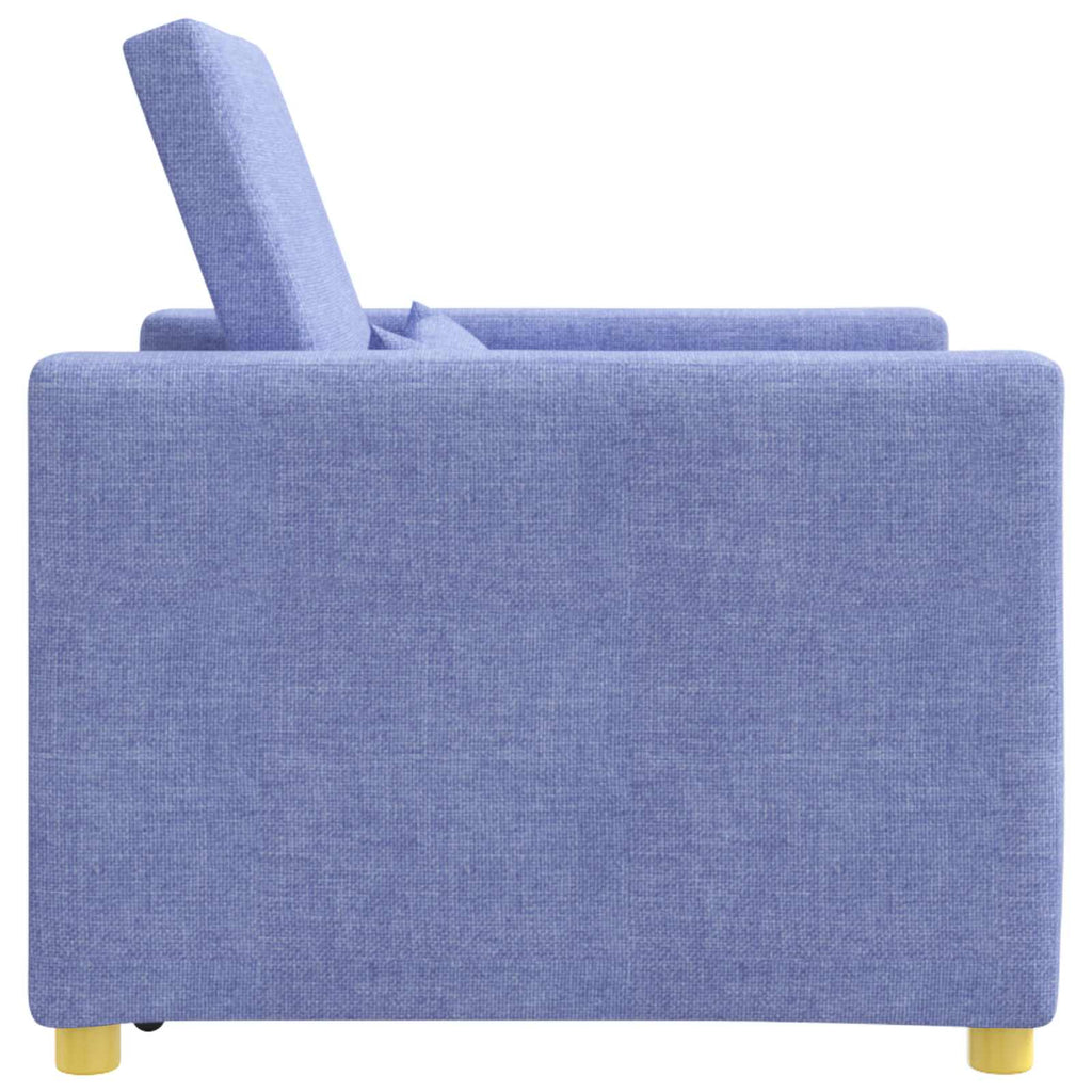 vidaXL Rozkładana sofa jednoosobowa Niebieski Dżins 90 x 165 x 87 cm