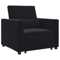 vidaXL Rozkładana sofa jednoosobowa z kółkami Czarny Aksamit