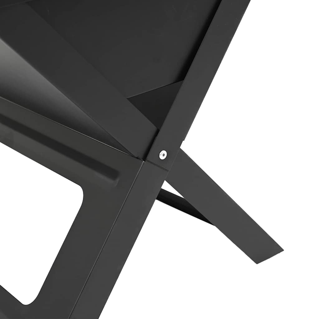 vidaXL Grill na świeżym powietrzu Czarny 46 x 31 x 31 cm Stal