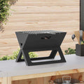 vidaXL Grill na świeżym powietrzu Czarny 46 x 31 x 31 cm Stal