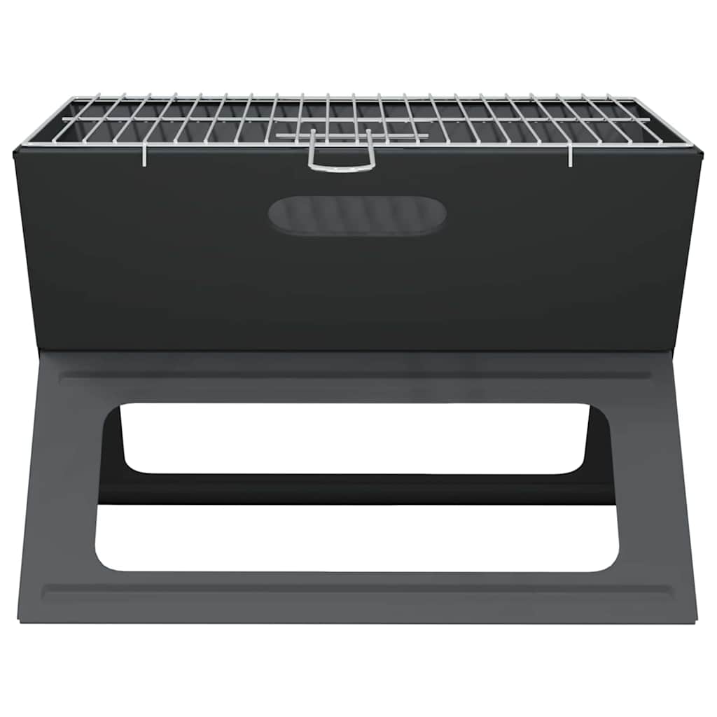 vidaXL Grill na świeżym powietrzu Czarny 46 x 31 x 31 cm Stal
