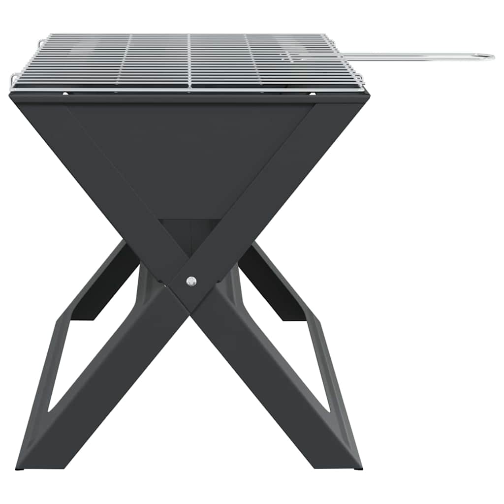 vidaXL Grill na świeżym powietrzu Czarny 46 x 31 x 31 cm Stal