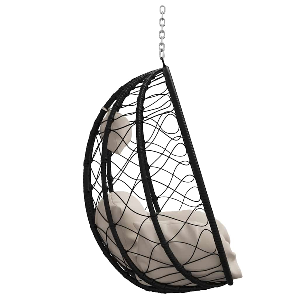 vidaXL Wiszące krzesło jajo Ciemnoszary 91,5 x 54,5 x 107 cm