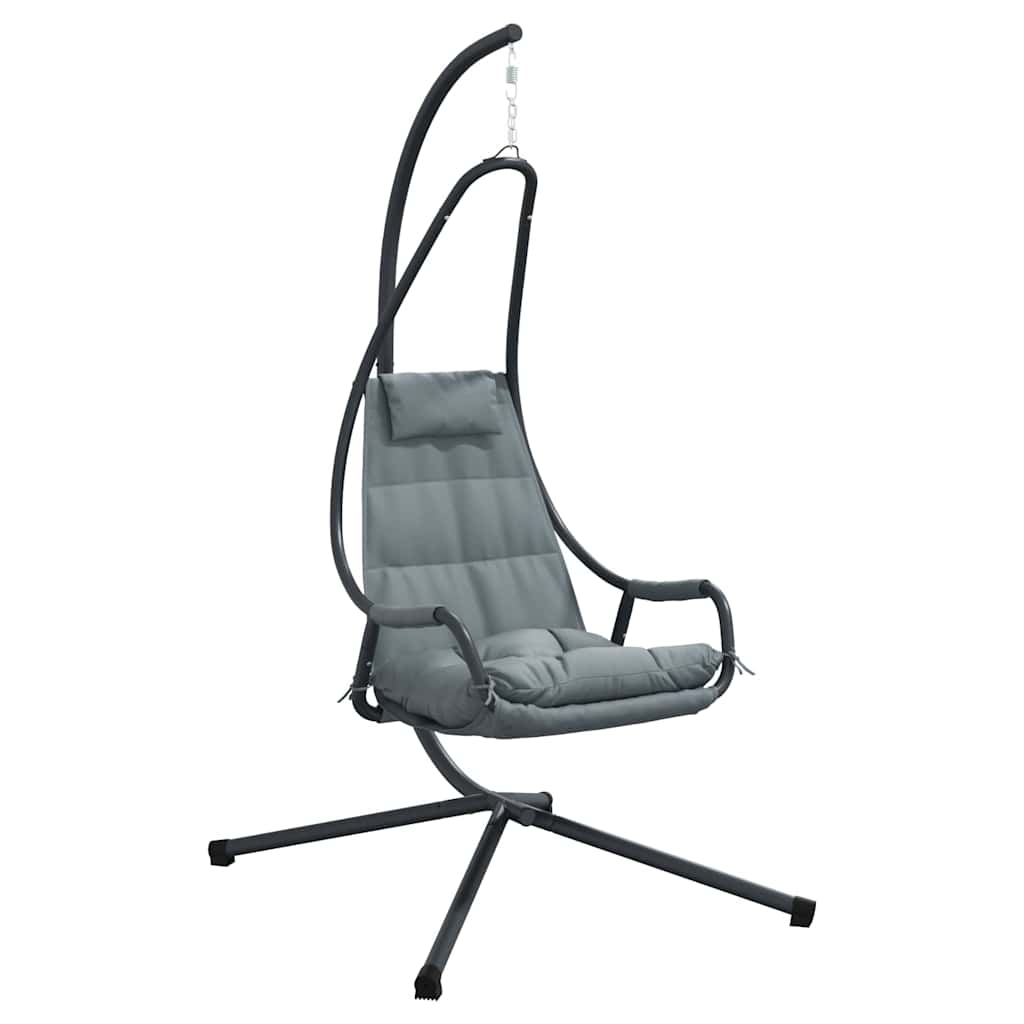 vidaXL Wiszące krzesło jajo Antracyt 94 x 107 x 196,5 cm Stal