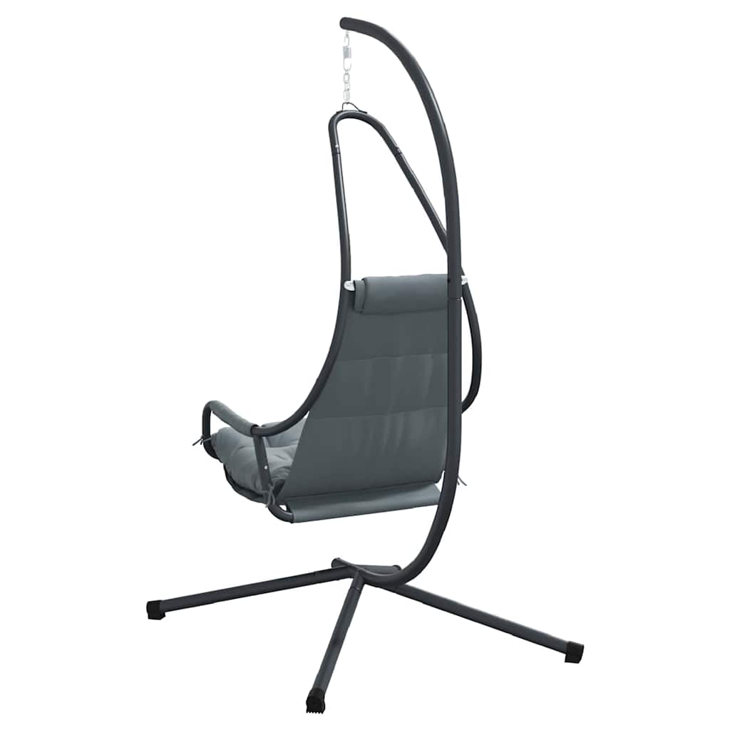 vidaXL Wiszące krzesło jajo Antracyt 94 x 107 x 196,5 cm Stal