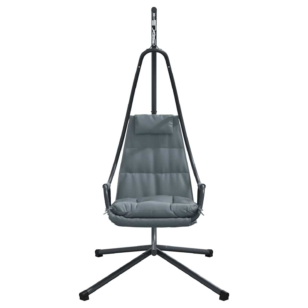 vidaXL Wiszące krzesło jajo Antracyt 94 x 107 x 196,5 cm Stal