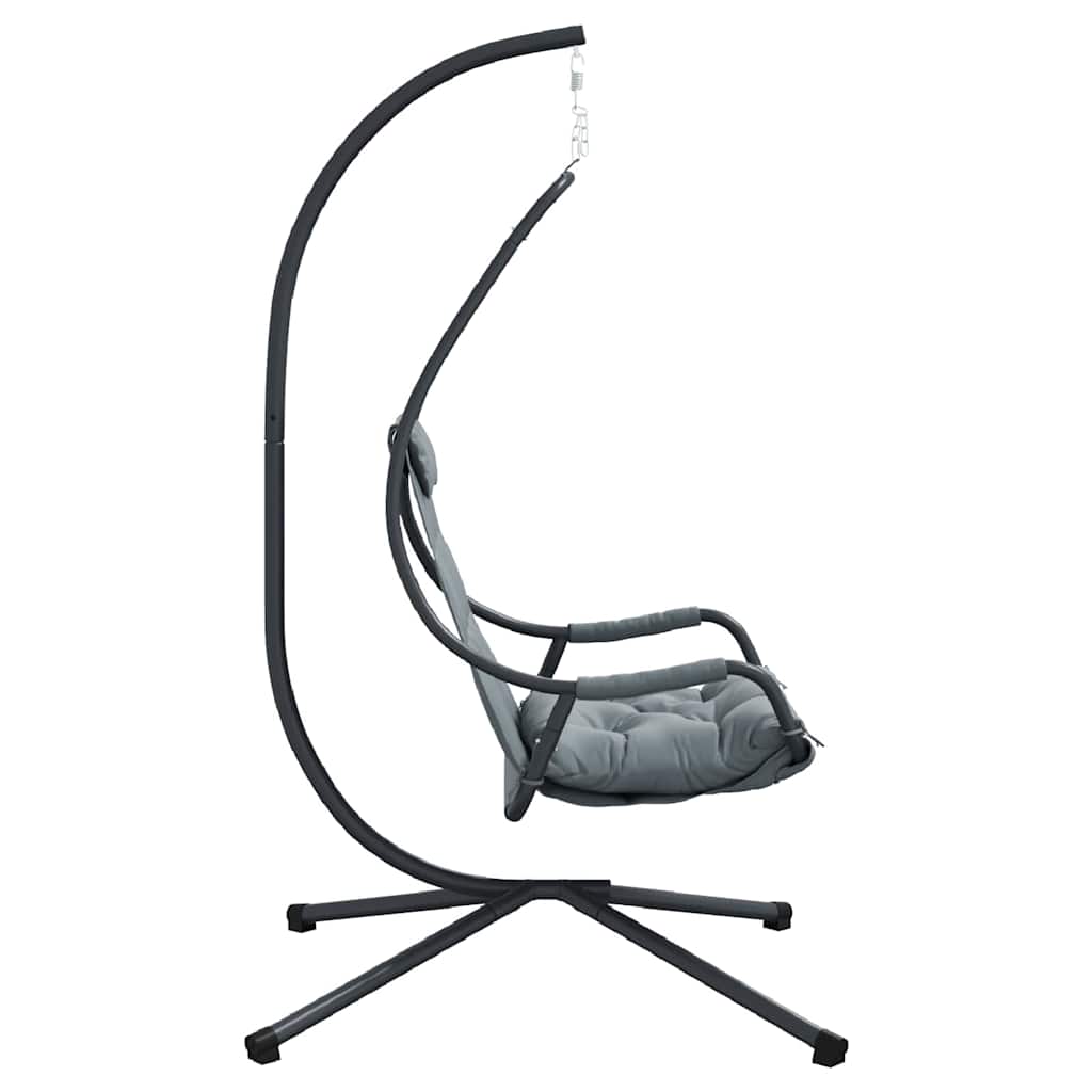 vidaXL Wiszące krzesło jajo Antracyt 94 x 107 x 196,5 cm Stal