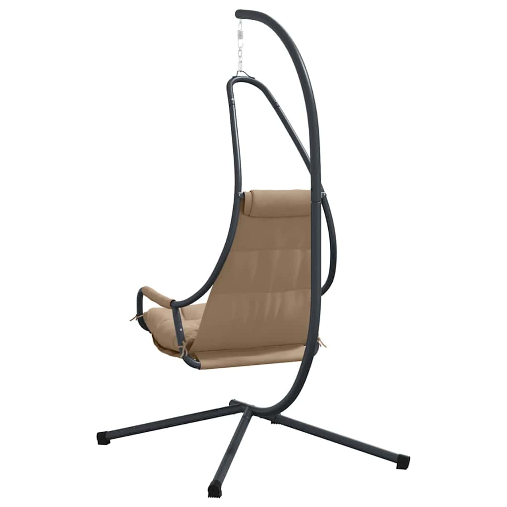 vidaXL Wiszące krzesło jajo Ciemnoszary 94 x 107 x 196,5 cm Stal