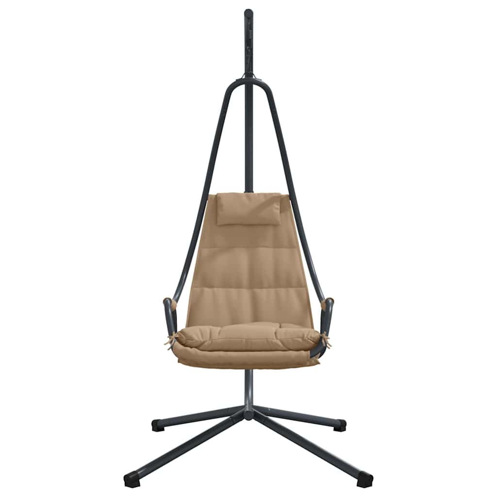 vidaXL Wiszące krzesło jajo Ciemnoszary 94 x 107 x 196,5 cm Stal