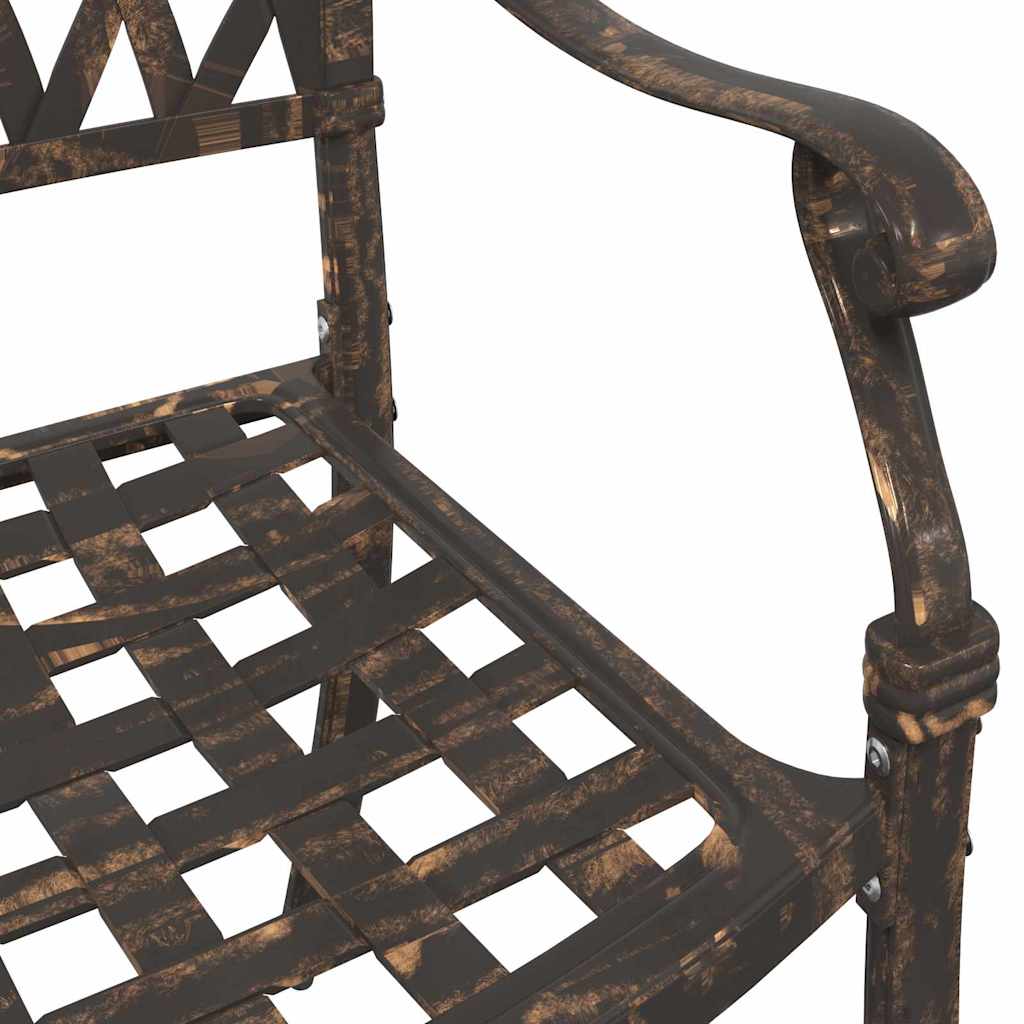 vidaXL Krzesło Ogrodowe 2 pcs kolor bronzu 56 x 55 x 92,5cm Aluminium
