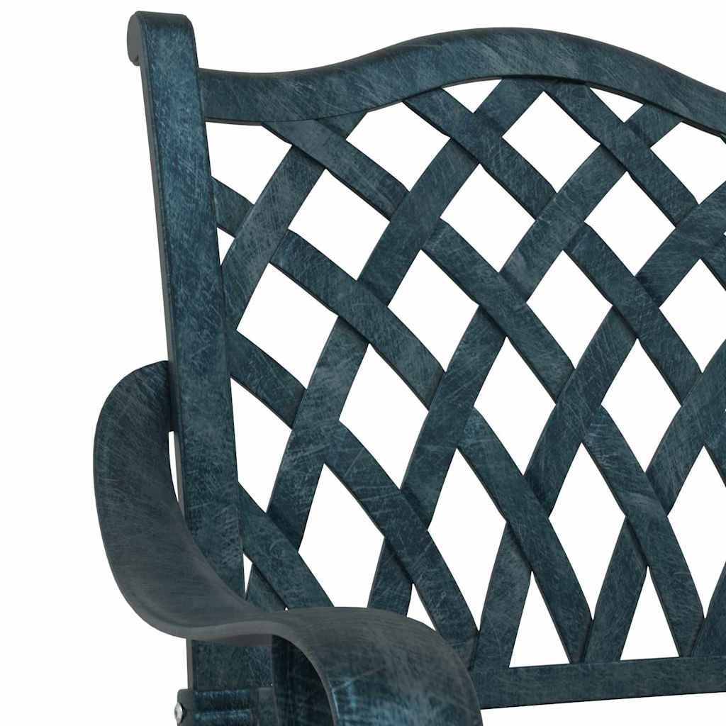 vidaXL Krzesło Ogrodowe 2 pcs Zielony 56 x 55 x 92,5cm Aluminium