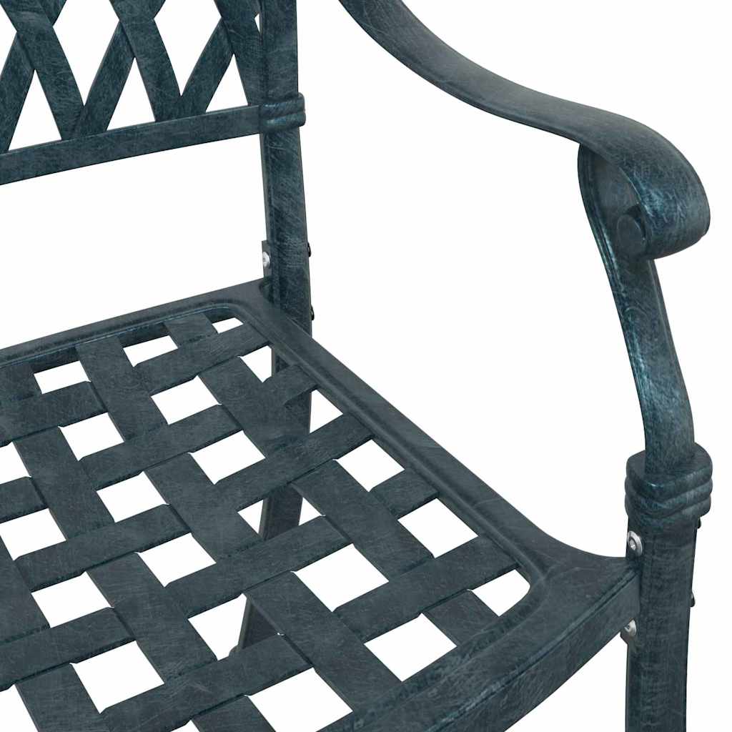 vidaXL Krzesło Ogrodowe 2 pcs Zielony 56 x 55 x 92,5cm Aluminium
