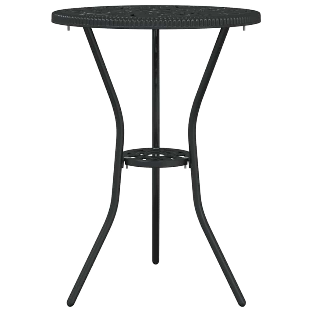 vidaXL Zestaw Bistro Ogrodowego 3 pcs Czarny Aluminium
