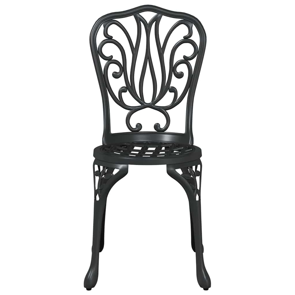 vidaXL Zestaw Bistro Ogrodowego 3 pcs Czarny Aluminium