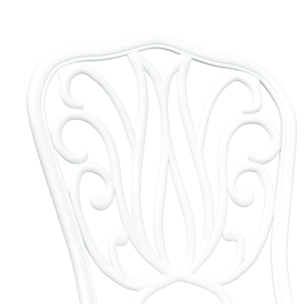 vidaXL Zestaw Bistro Ogrodowego 3 pcs Biały Aluminium