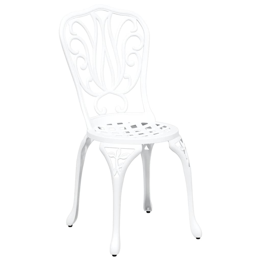 vidaXL Zestaw Bistro Ogrodowego 3 pcs Biały Aluminium