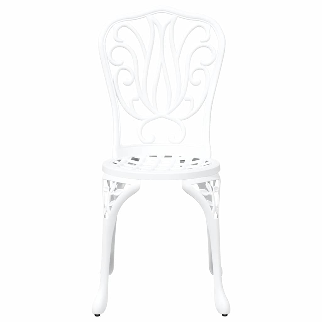 vidaXL Zestaw Bistro Ogrodowego 3 pcs Biały Aluminium