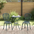 vidaXL Zestaw Bistro Ogrodowego 3 pcs Zielony Aluminium