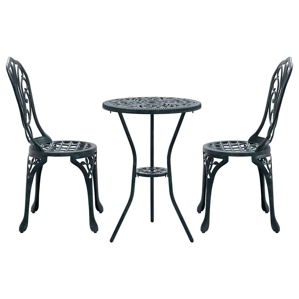 vidaXL Zestaw Bistro Ogrodowego 3 pcs Zielony Aluminium