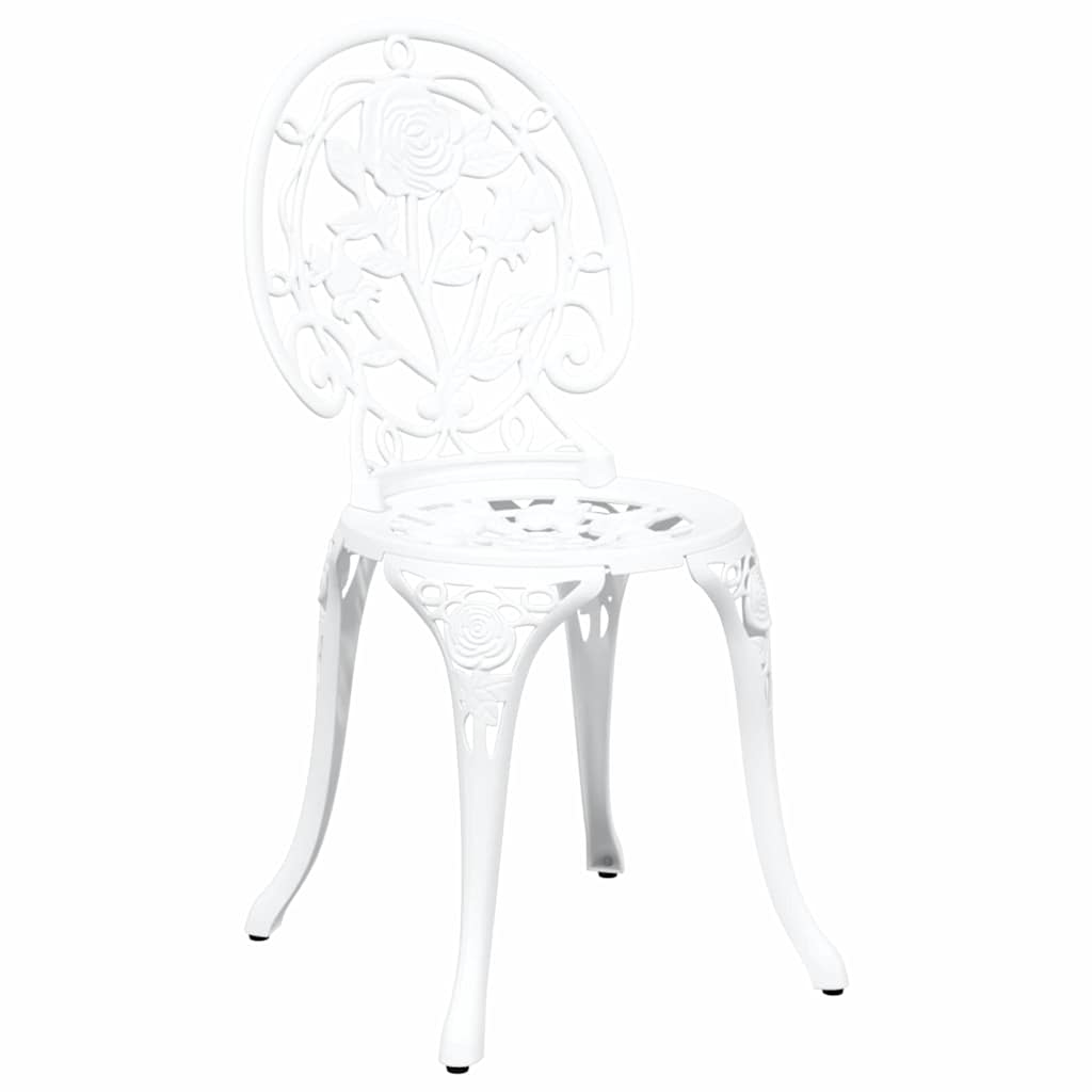 vidaXL Zestaw Bistro Ogrodowego 3 pcs Biały Aluminium