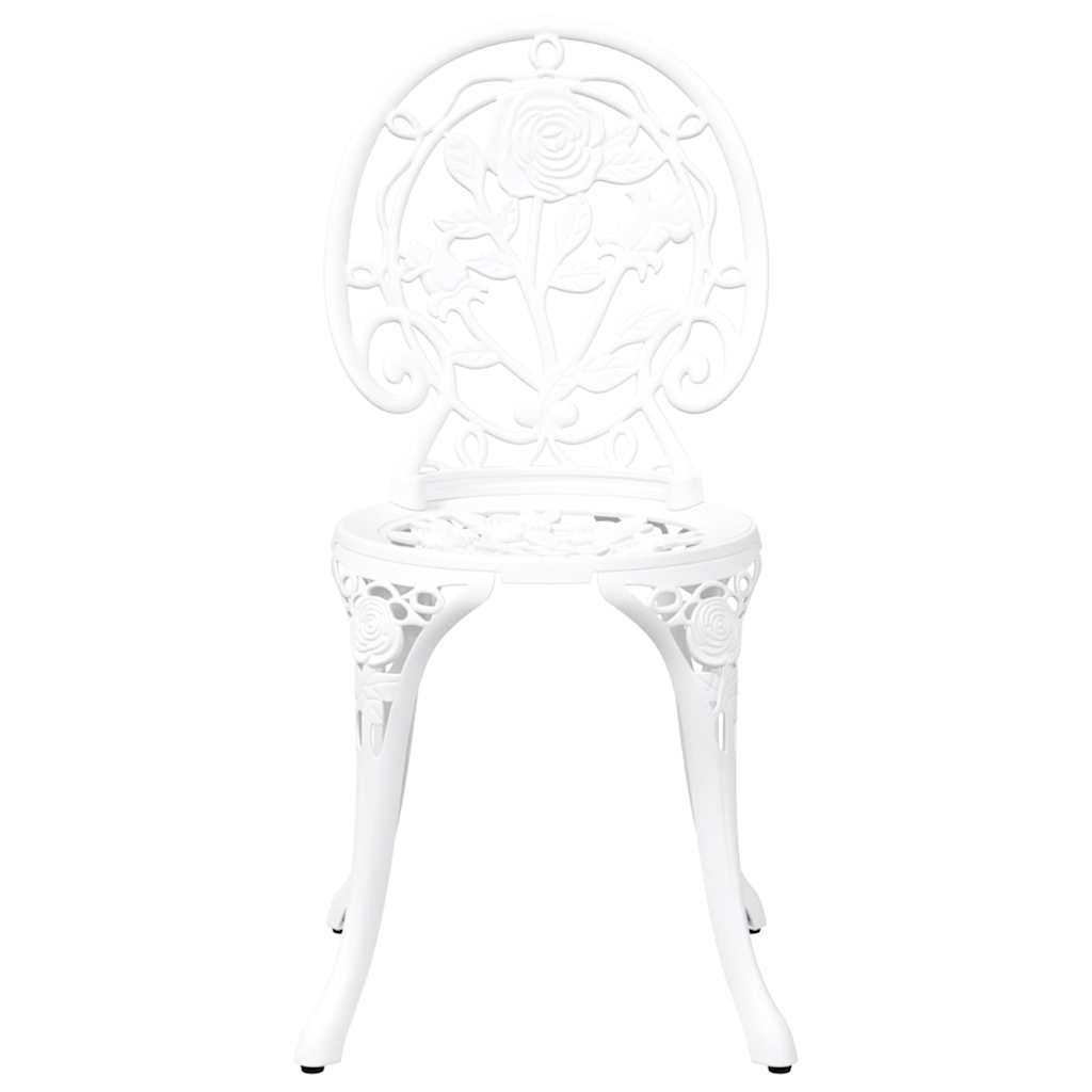 vidaXL Zestaw Bistro Ogrodowego 3 pcs Biały Aluminium