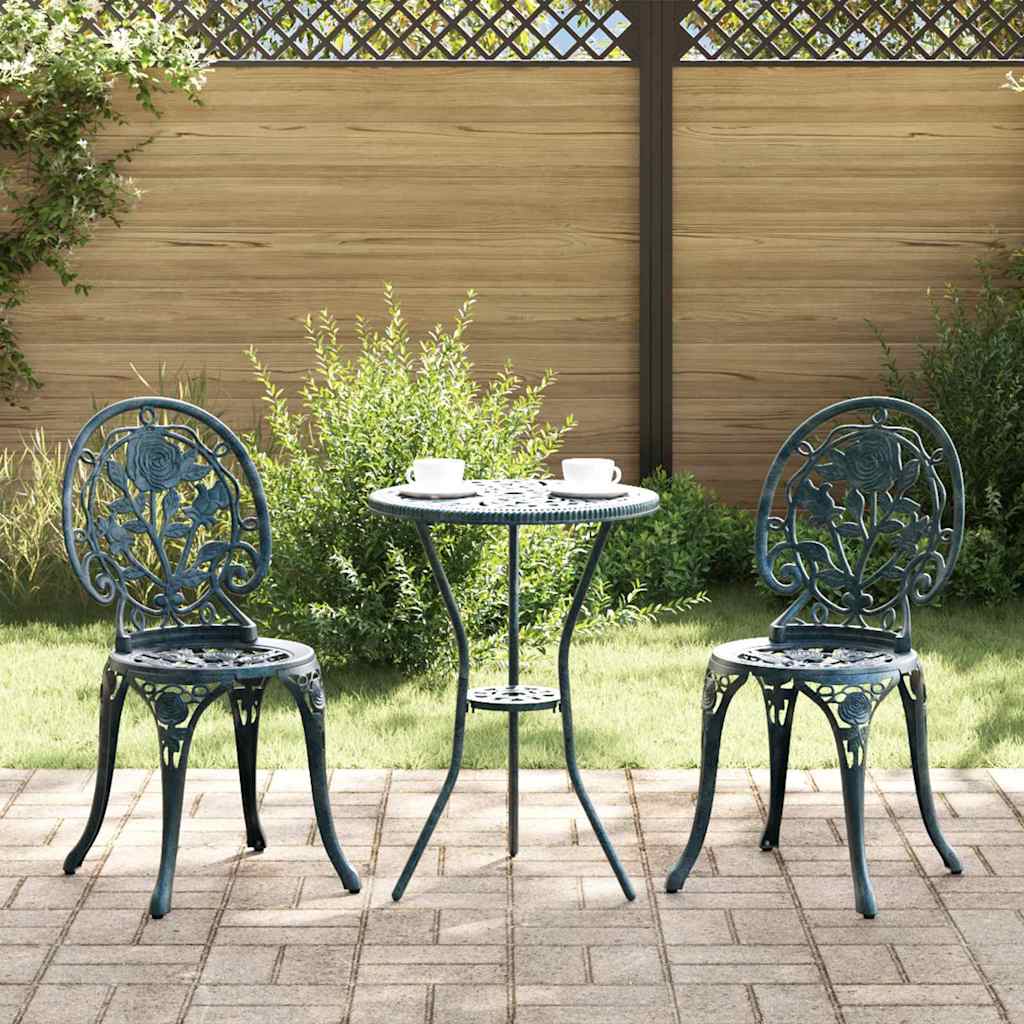 vidaXL Zestaw Bistro Ogrodowego 3 pcs Zielony Aluminium