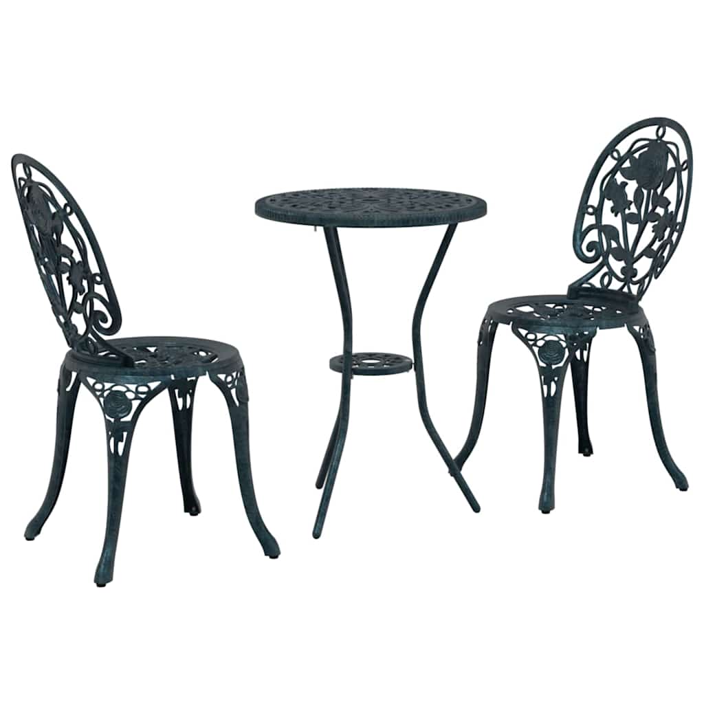 vidaXL Zestaw Bistro Ogrodowego 3 pcs Zielony Aluminium