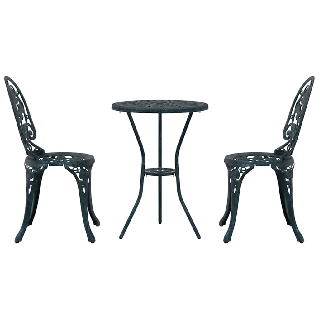 vidaXL Zestaw Bistro Ogrodowego 3 pcs Zielony Aluminium